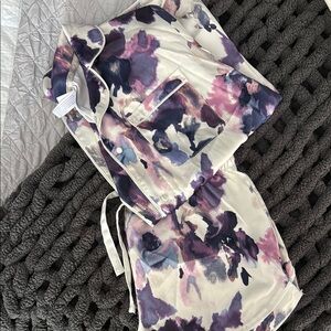 Target Purple and White Floral Pajama Set
